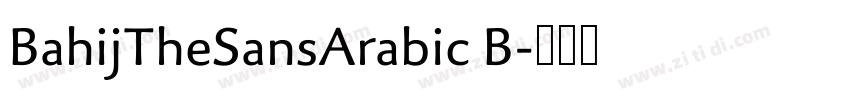 BahijTheSansArabic B字体转换